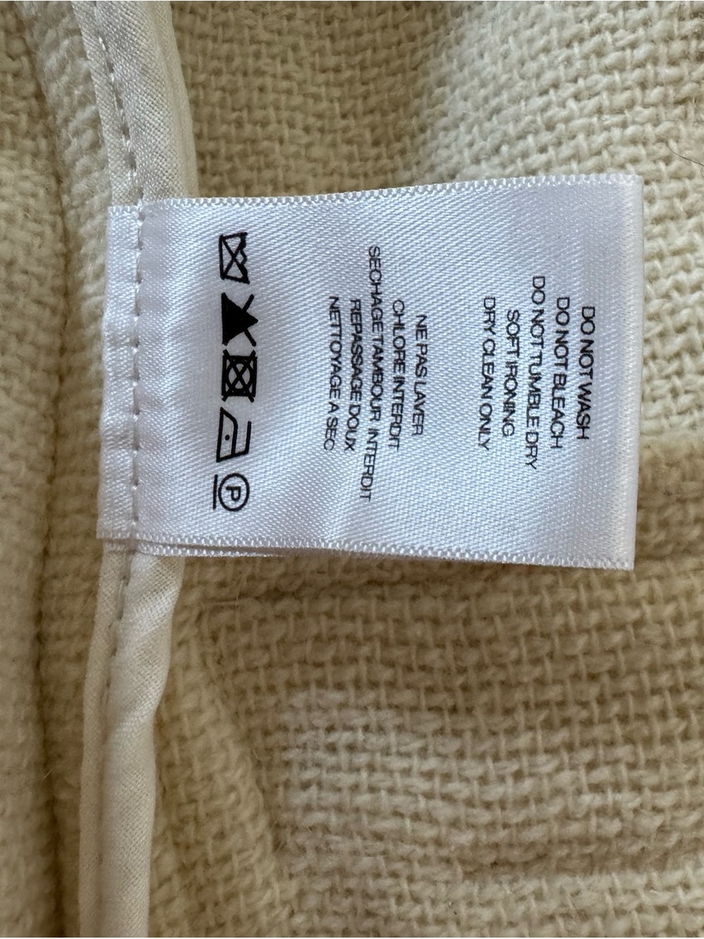 IRO Anglet Ecru Frayed Wool-Blend Jacket – Size 38/M - Picture 7 of 7